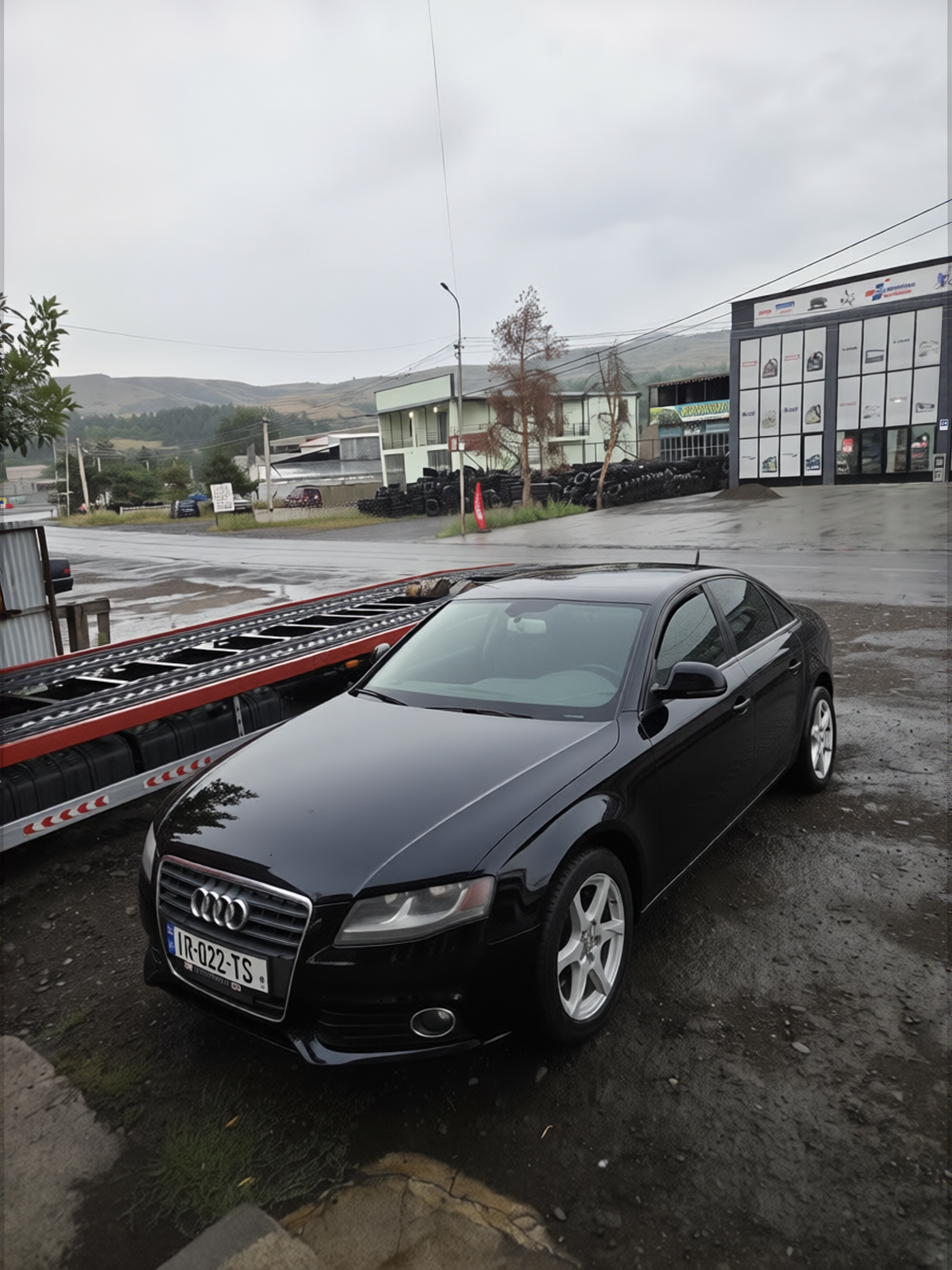 Voiture en Black satin paint