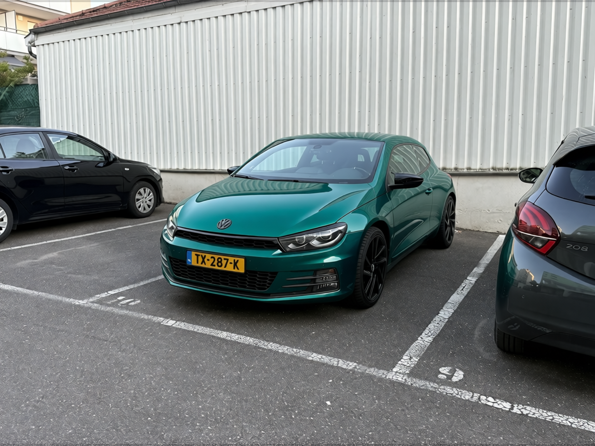 Volkswagen Scirocco rendered in Super Gloss Era Green gloss wrap