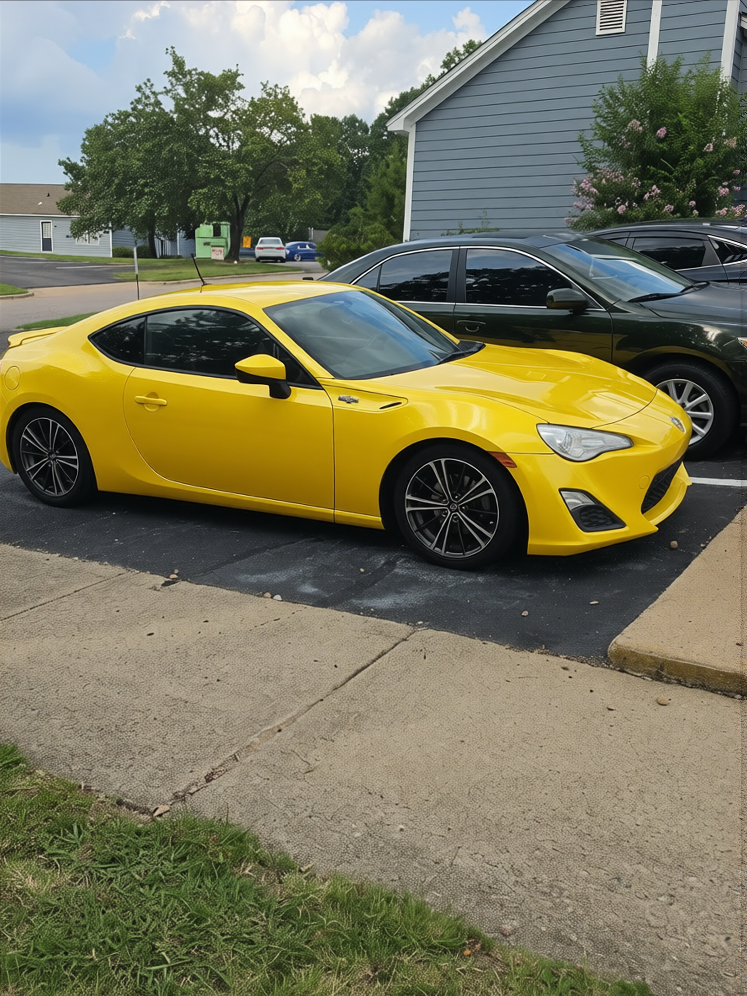 Preview Car 2 rendered in Racing Yellow gloss paint