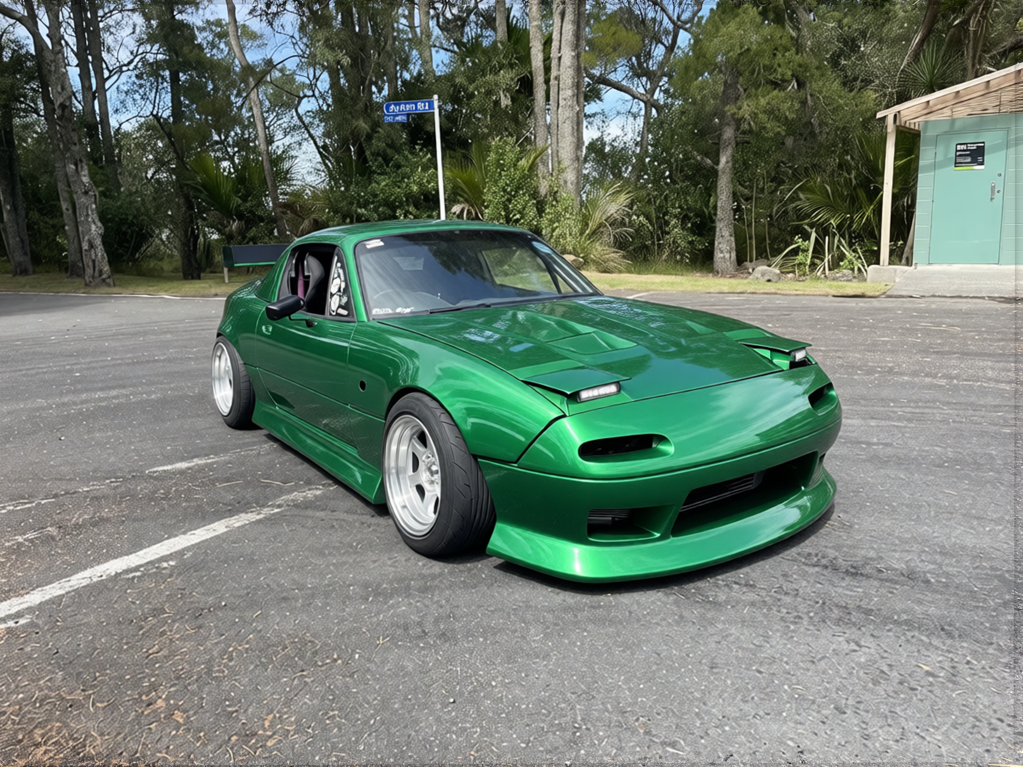 Preview Car 2 rendered in Racing Green gloss paint