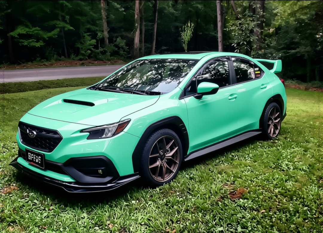 Preview Car 17 rendered in Super Gloss Pearl Neon Mint gloss wrap