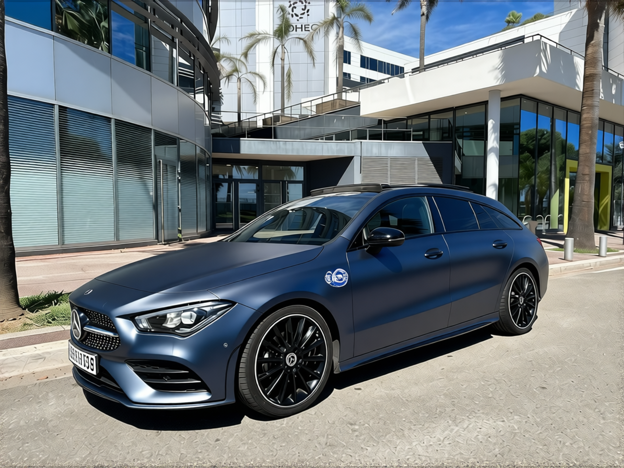 Preview Car 6 rendered in Frozen Satin Metallic Charcoal Blue gloss wrap