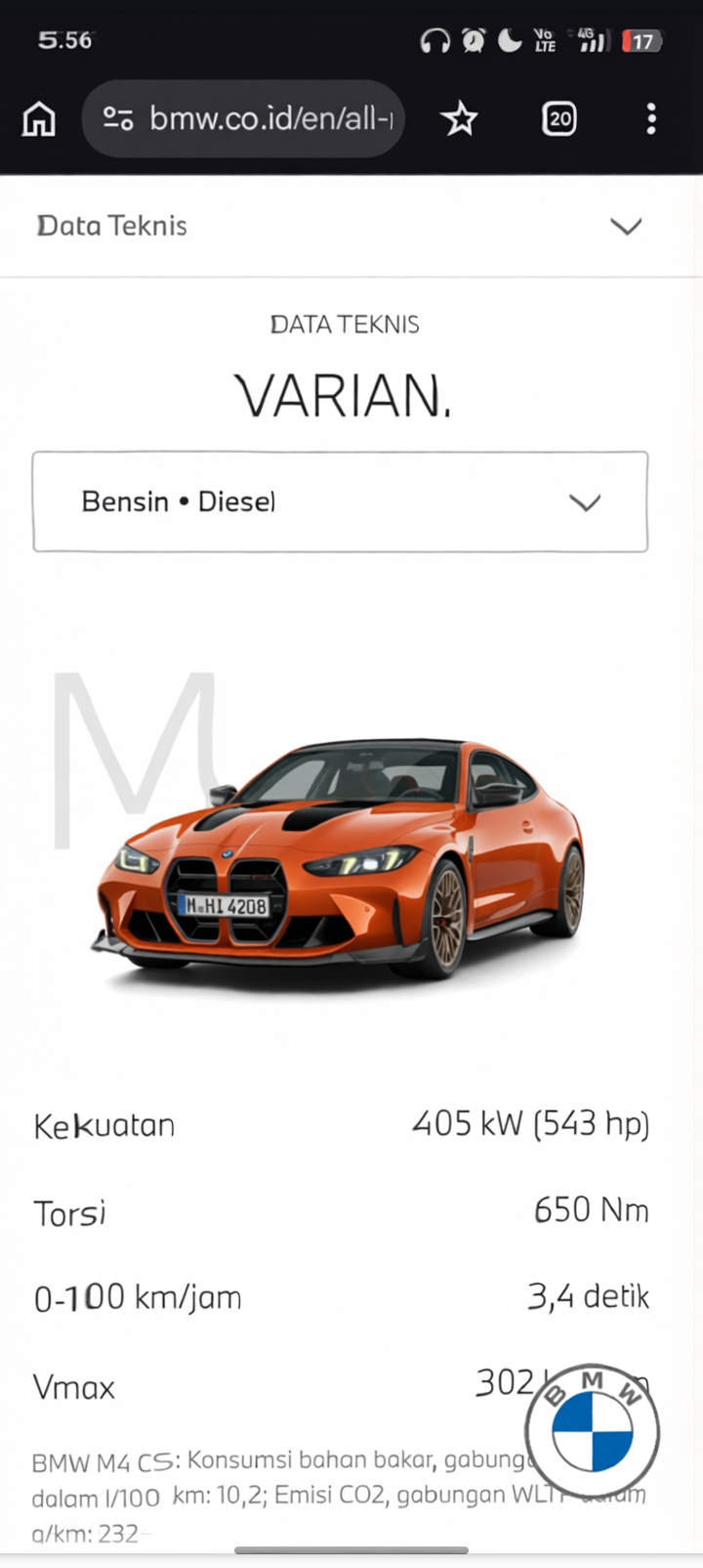 Preview Car 18 rendered in Lava Orange gloss paint