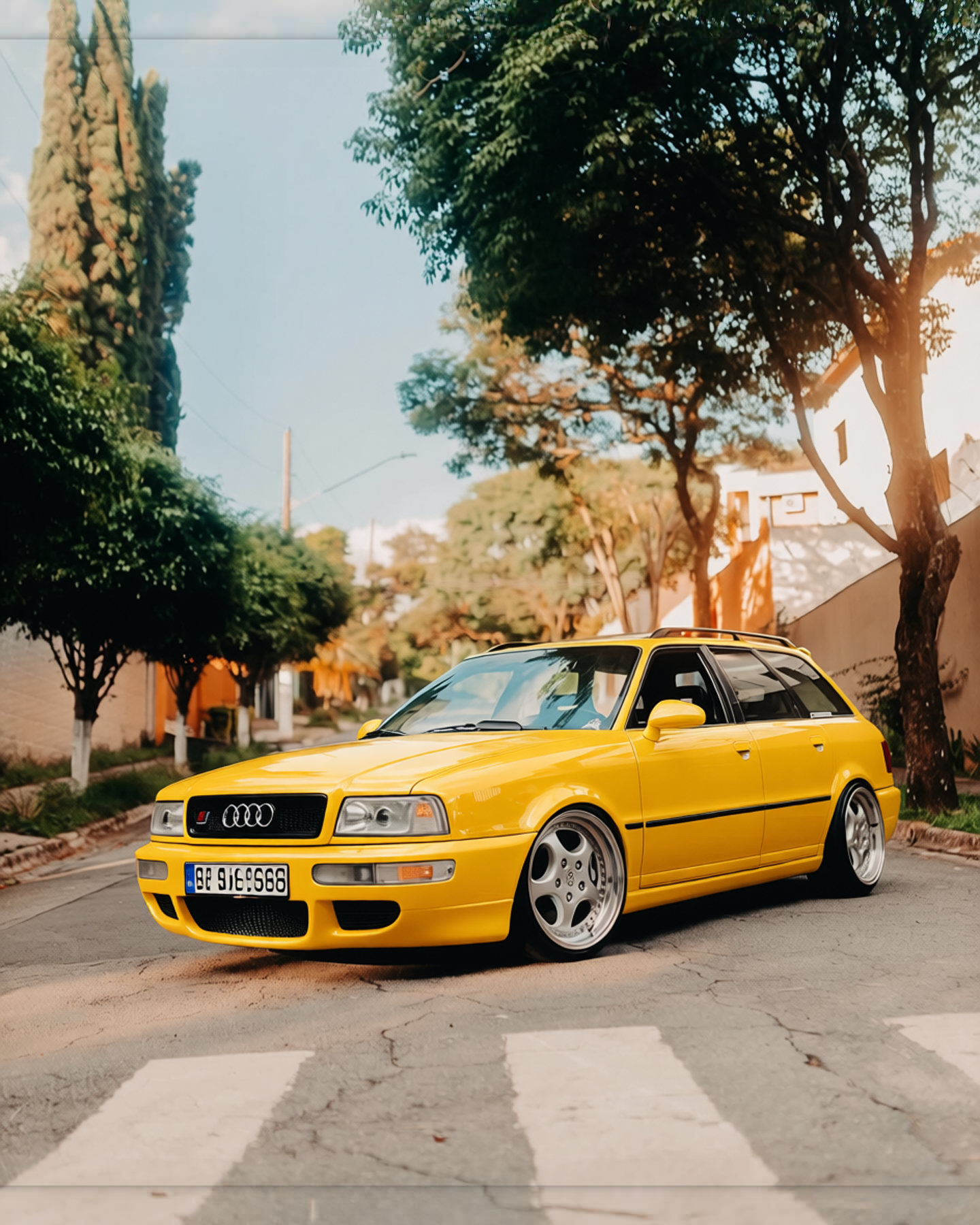 Audi RS2 in Gloss Racing Yellow, gloss finish
