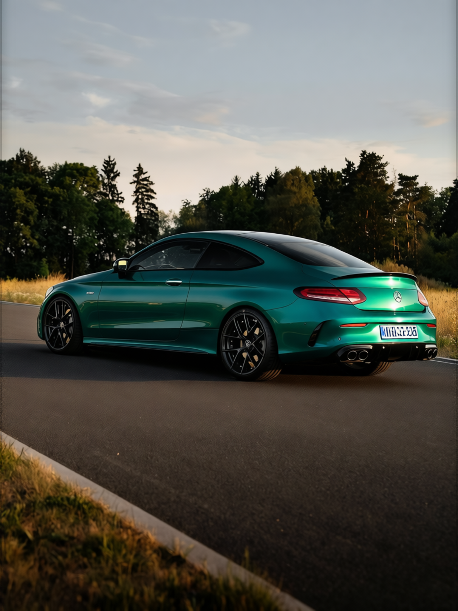 Mercedes-Benz C-Class en Super Gloss Era Green gloss wrap