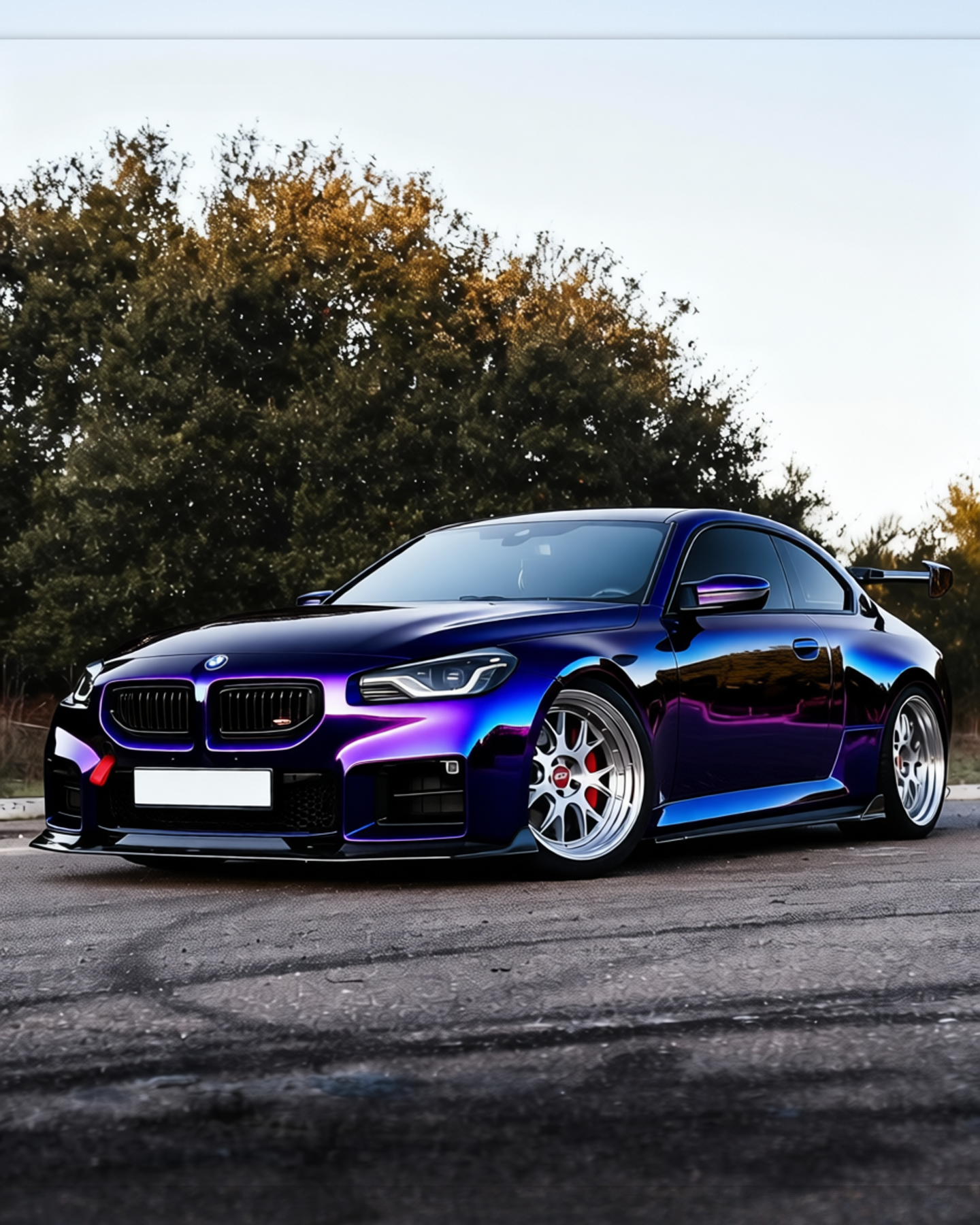 BMW M2 rendered in Super Gloss Spectrum gloss wrap