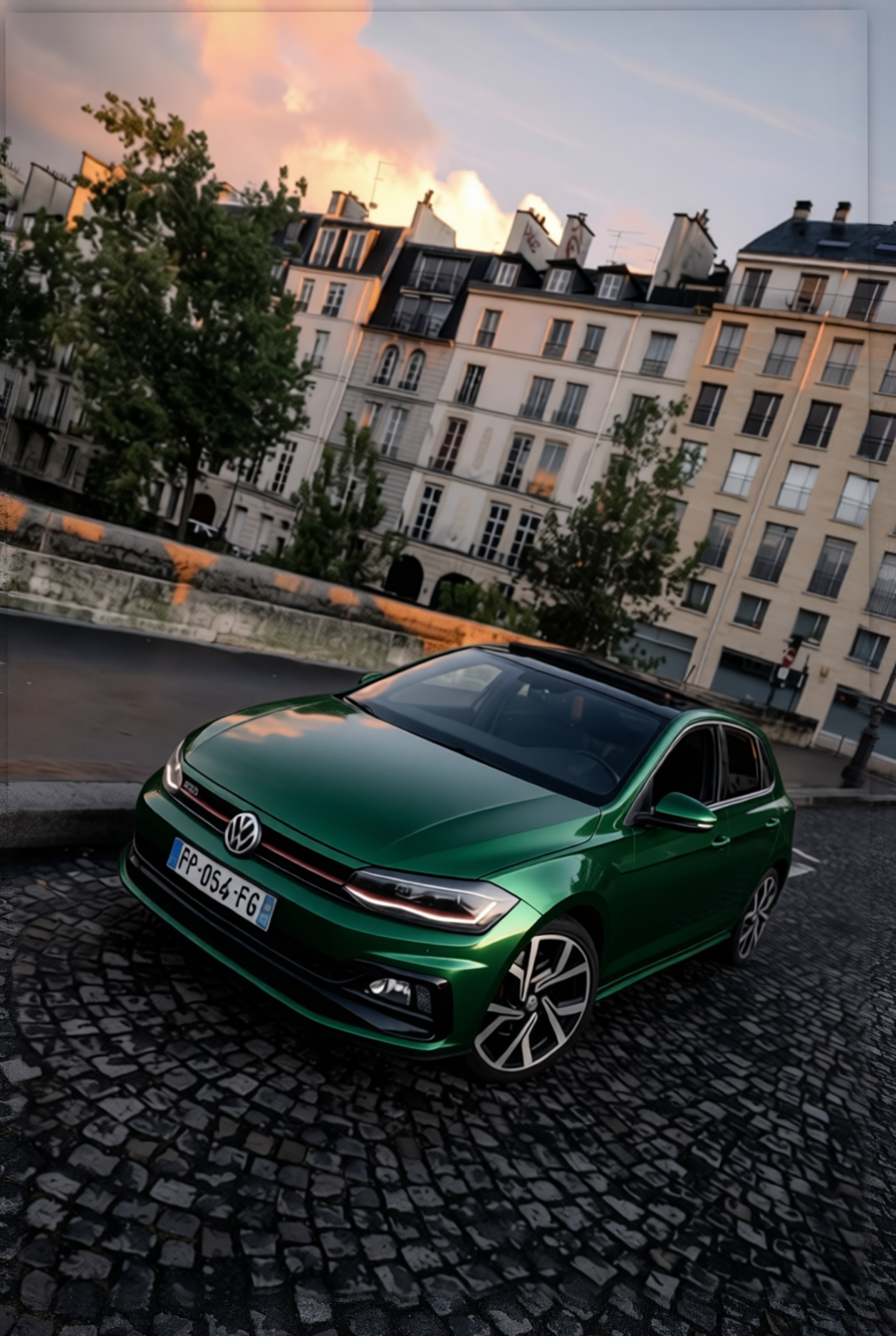 Volkswagen Polo GTI rendered in Gloss Metal Sonoma Green gloss wrap