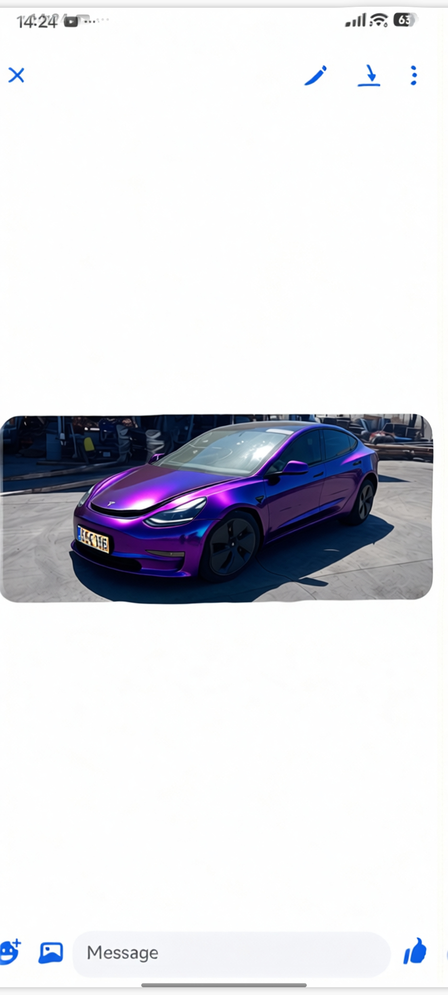 Car rendered in Super Gloss Spectrum gloss wrap