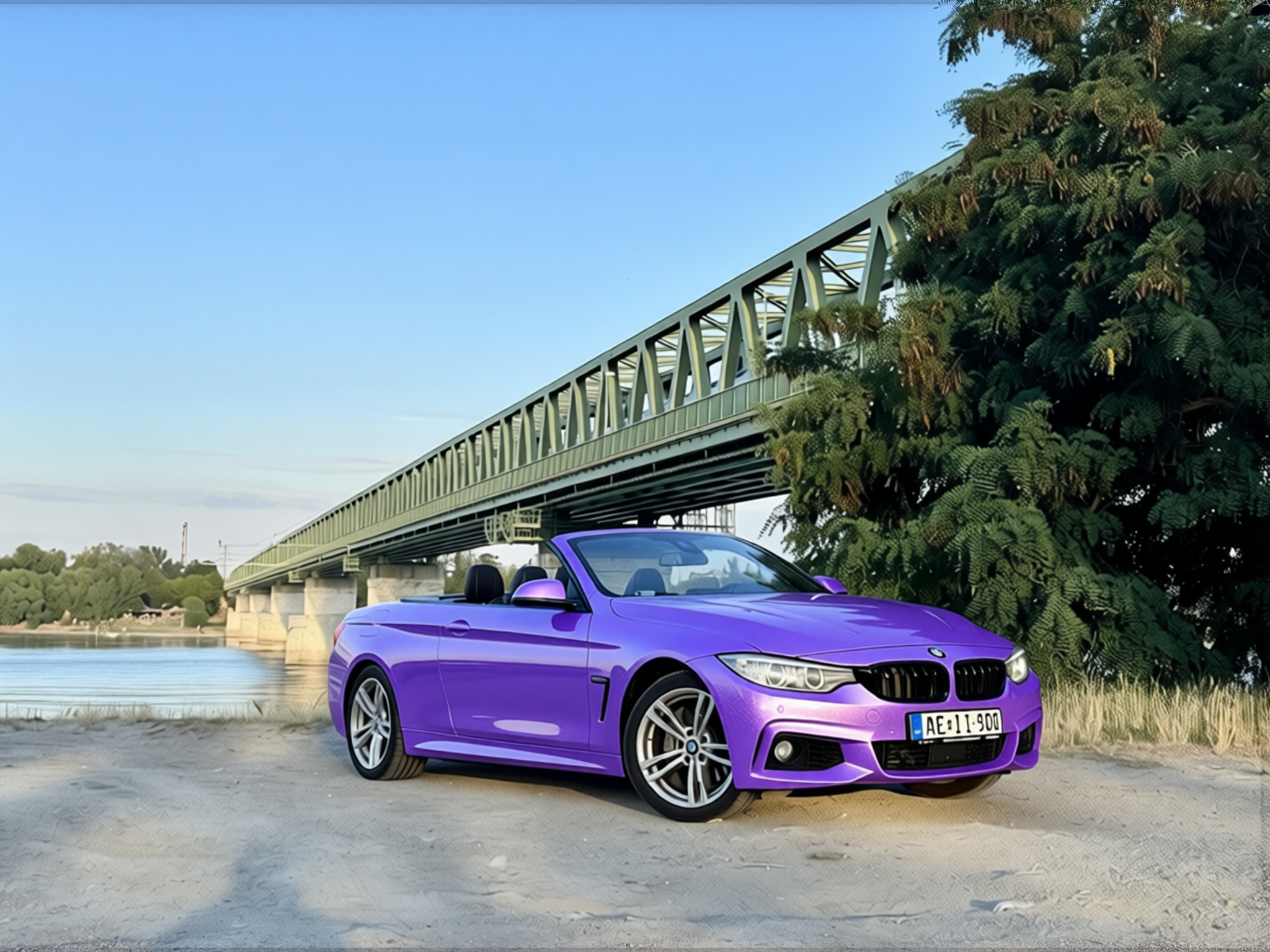 Preview Car 4 rendered in Glossy Laser Light Purple gloss wrap