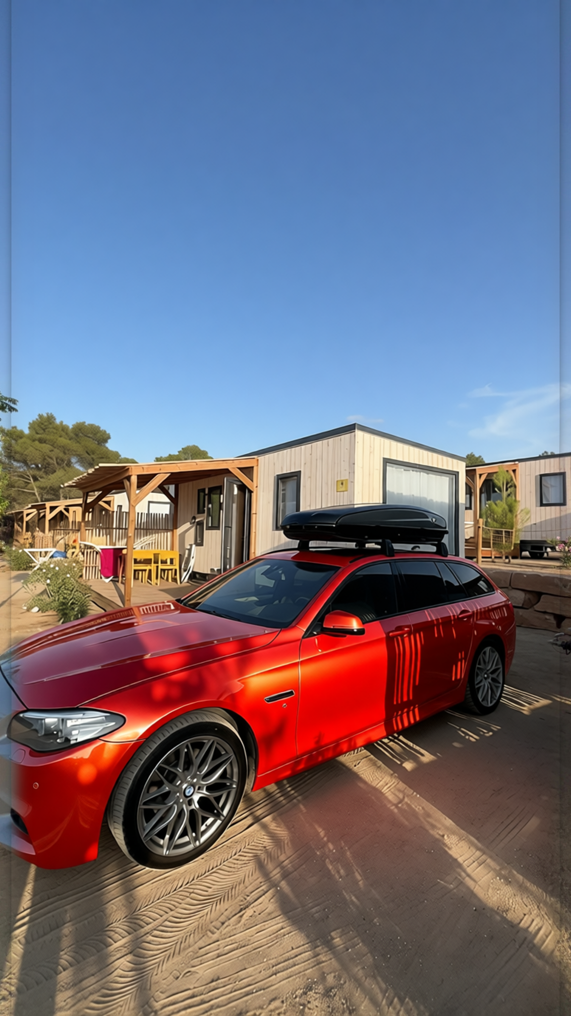 Preview Car 8 rendered in Gloss Dragon Fire Red gloss wrap