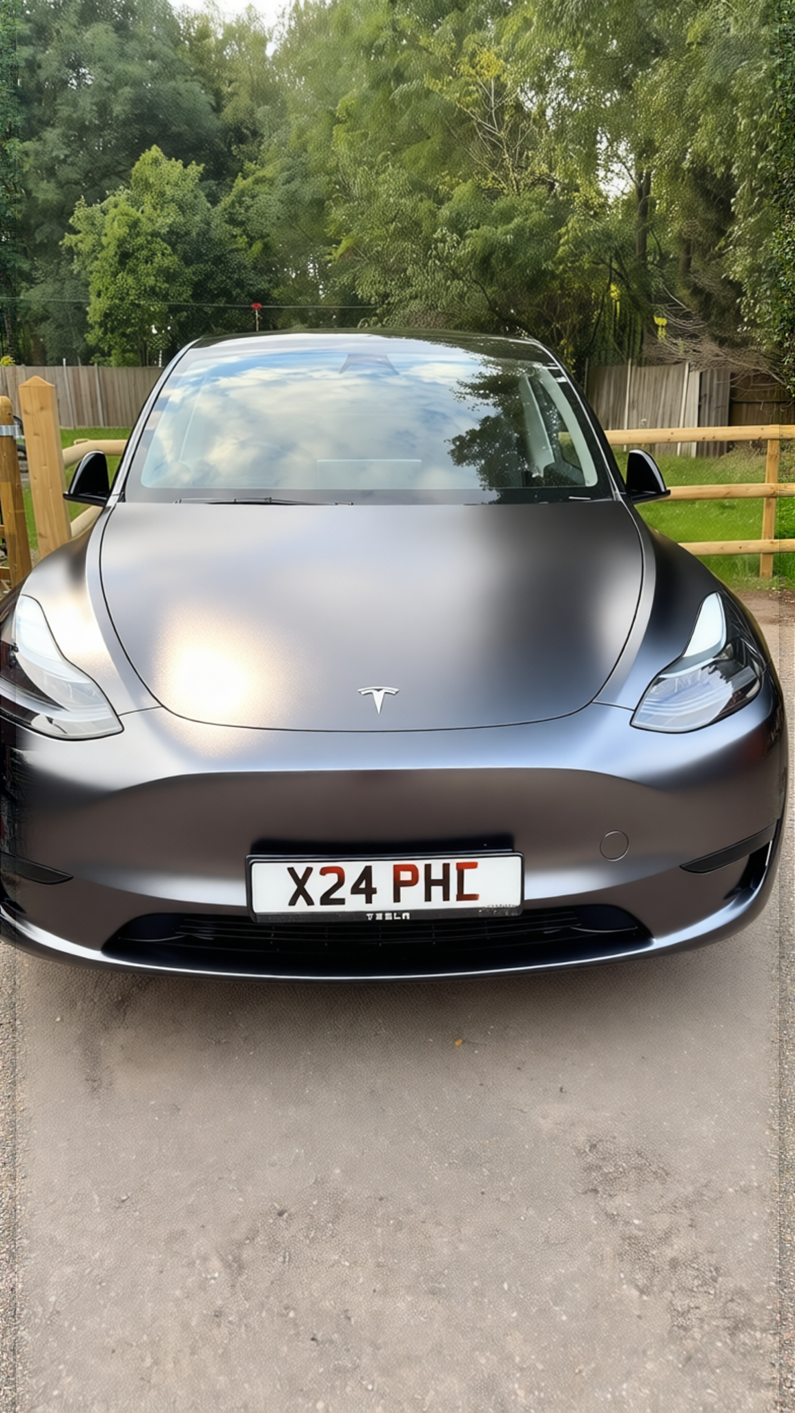 Preview Car 7 rendered in Satin Dark Gray Metallic gloss wrap