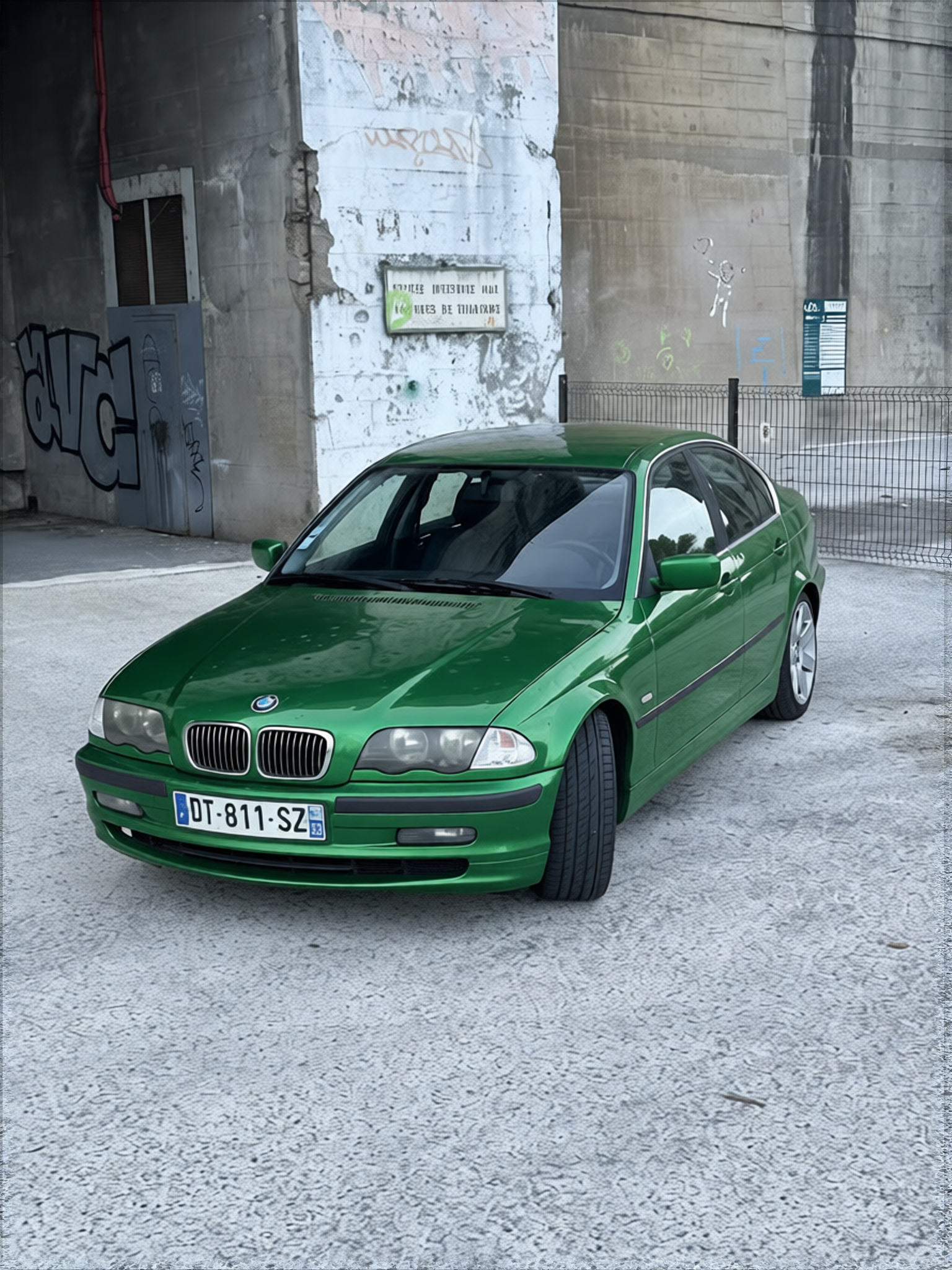 BMW 3 Series en Racing Green gloss paint