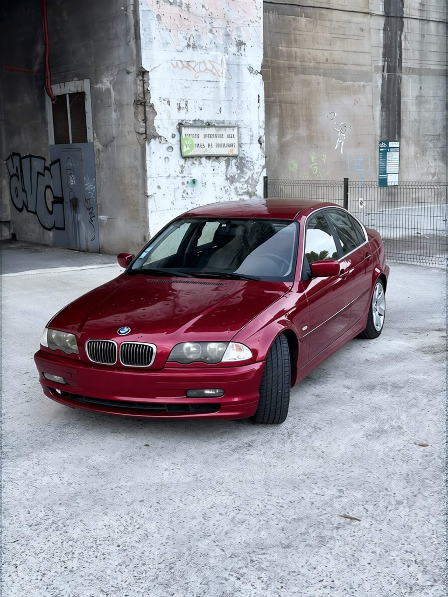 BMW 3 Series en Crystal Ancora Red gloss wrap