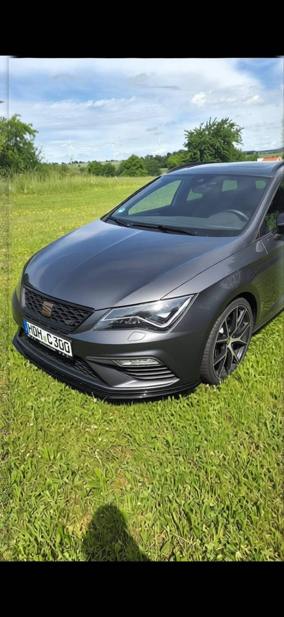 Voiture en Nardo Grey gloss paint