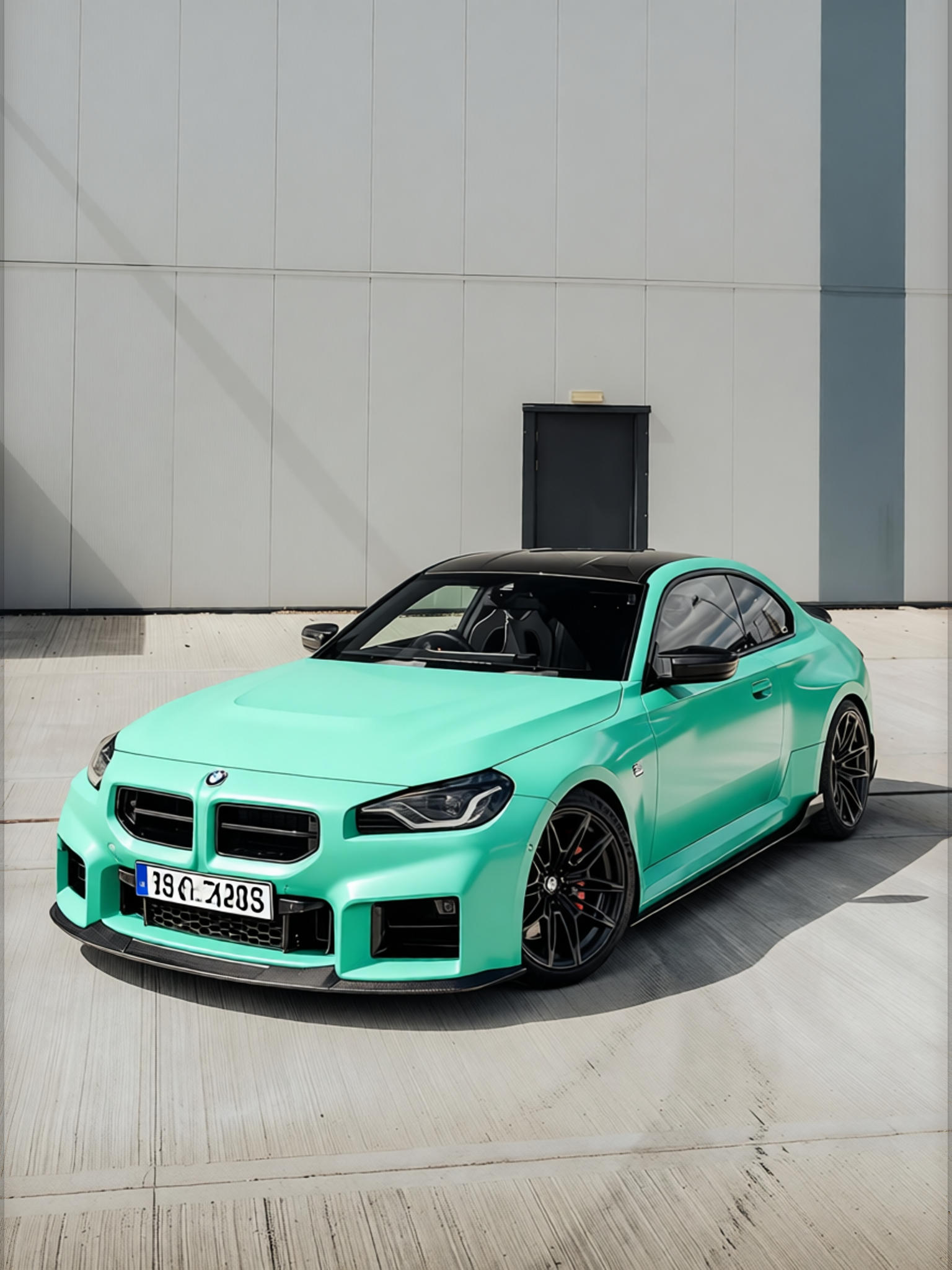 BMW M2 rendered in Super Gloss LB Tiffany Blue gloss wrap