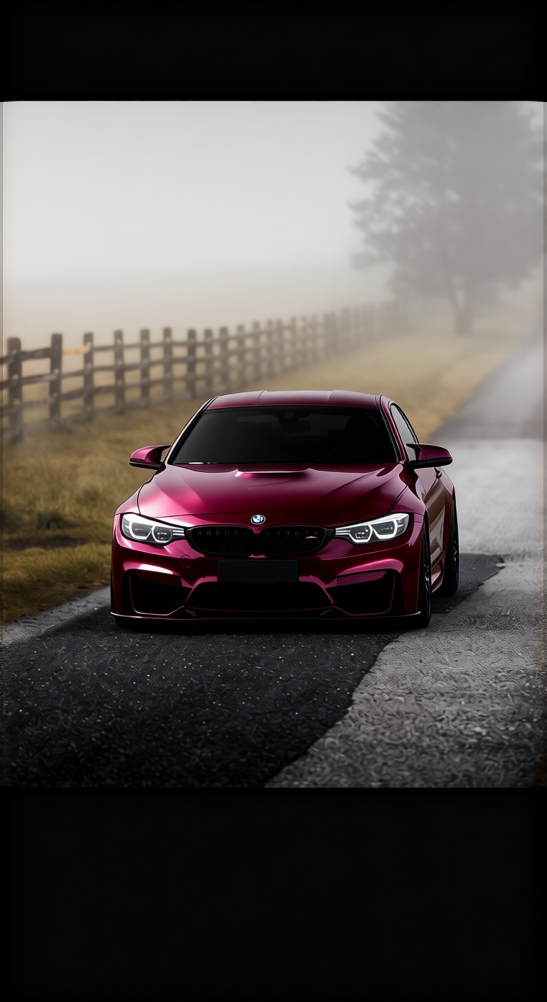 Car rendered in Super Gloss Metallic Wildberry Juice gloss wrap