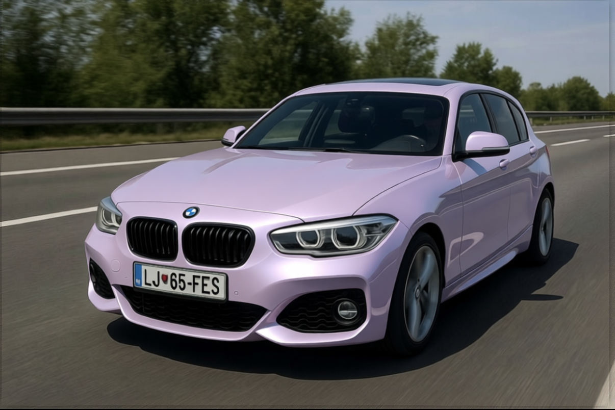 Preview Car 5 rendered in Gloss Crystal Pink Lilac Purple gloss wrap