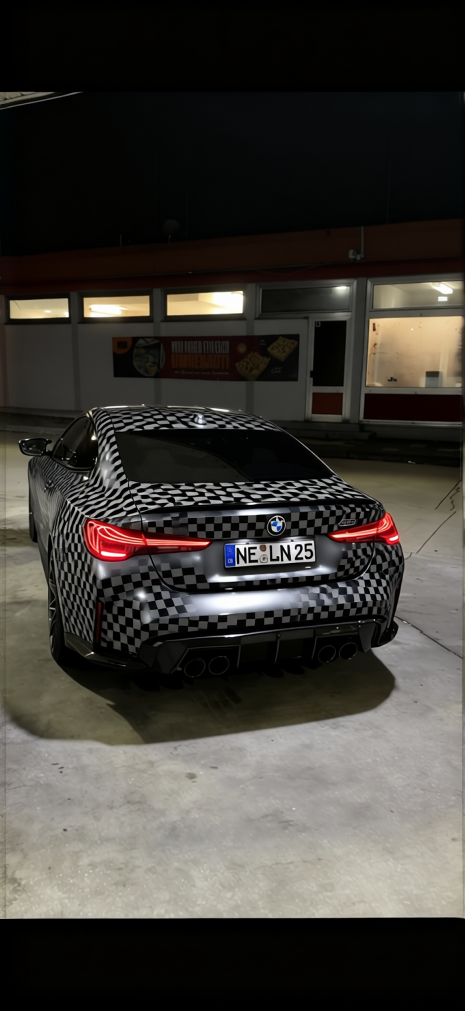 Preview Car 2 rendered in Shadow Black matte wrap