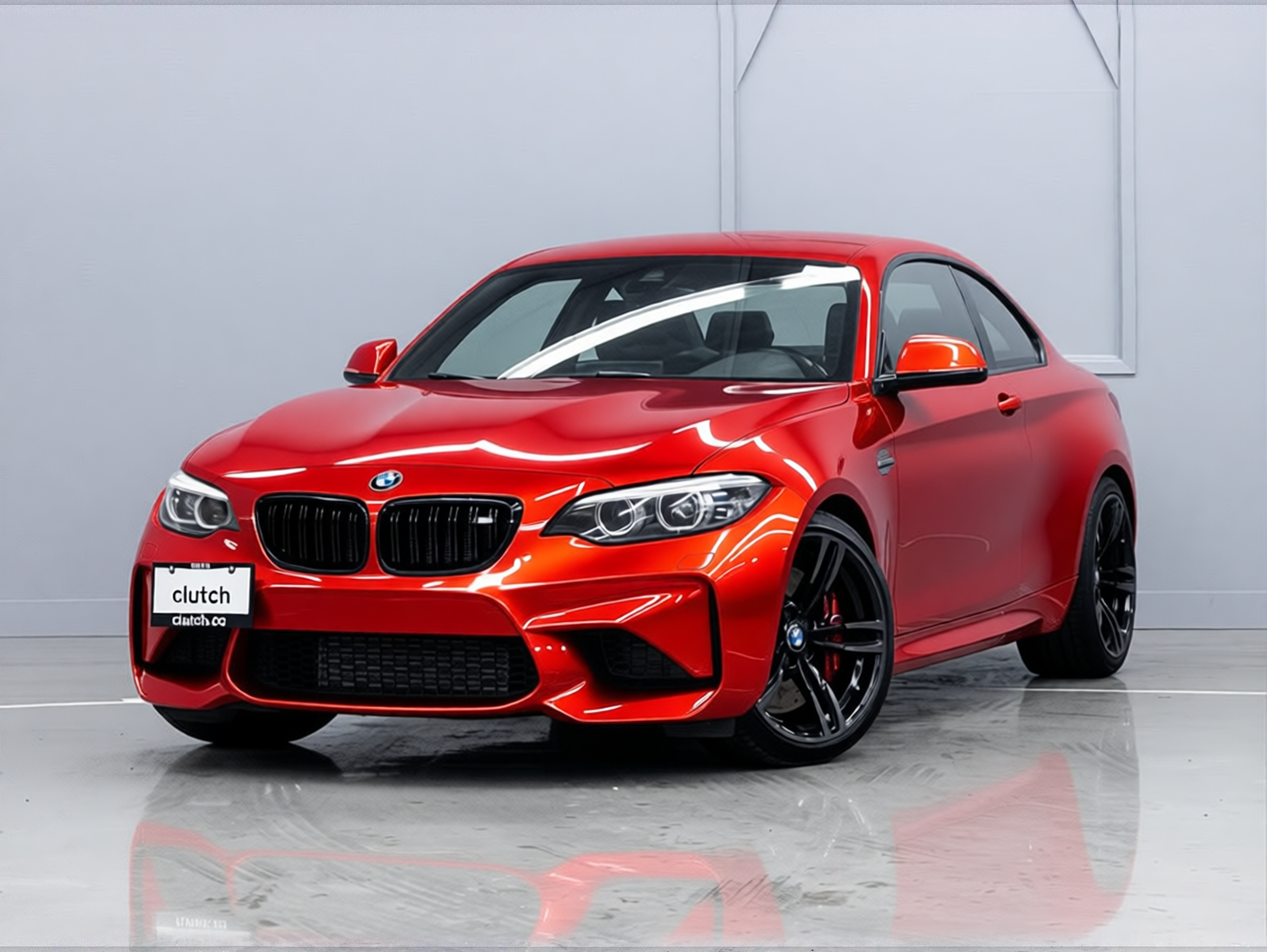 BMW M2 en Gloss Dragon Fire Red gloss wrap