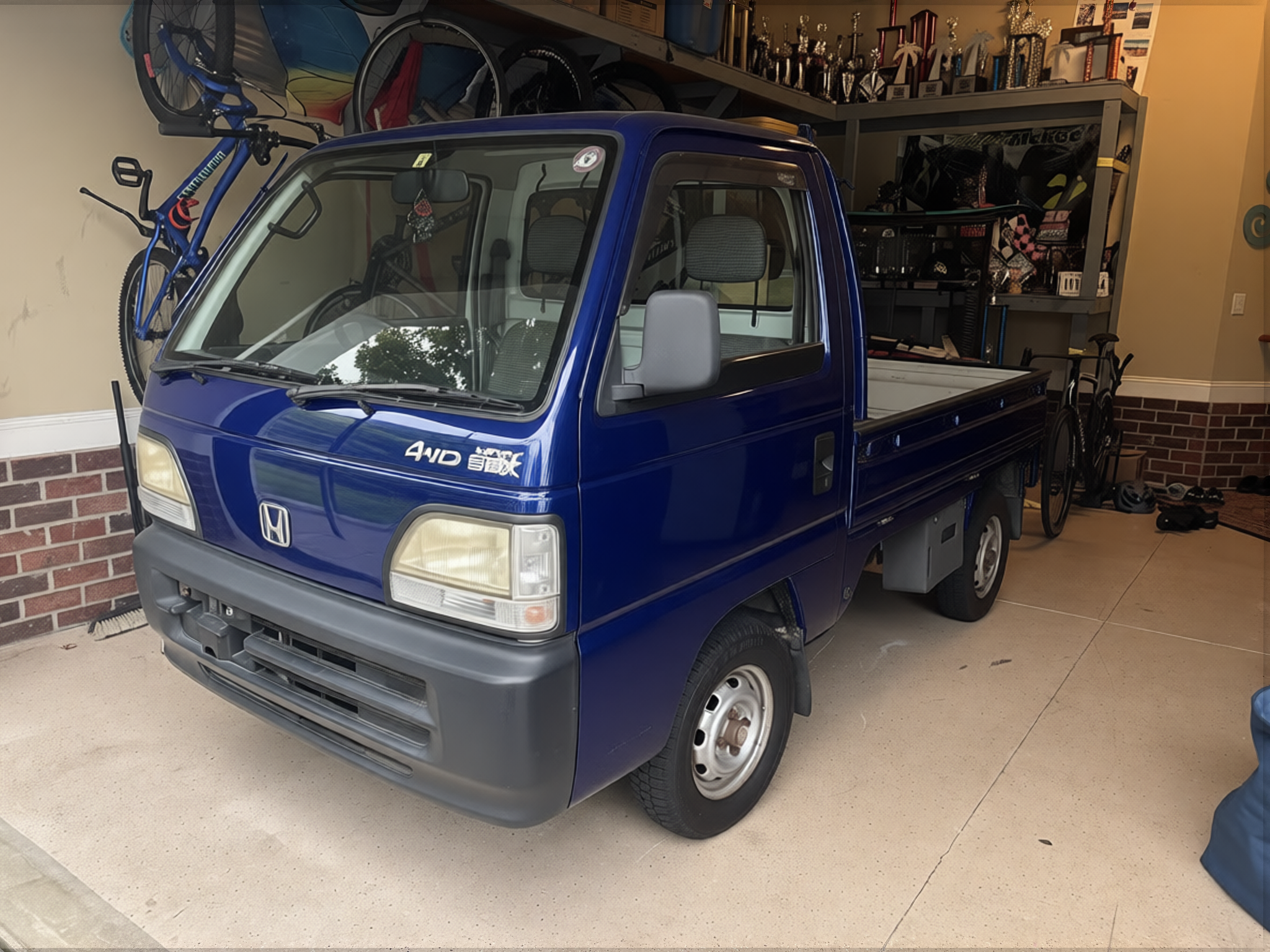 Preview Car 1 rendered in Deep Navy gloss paint