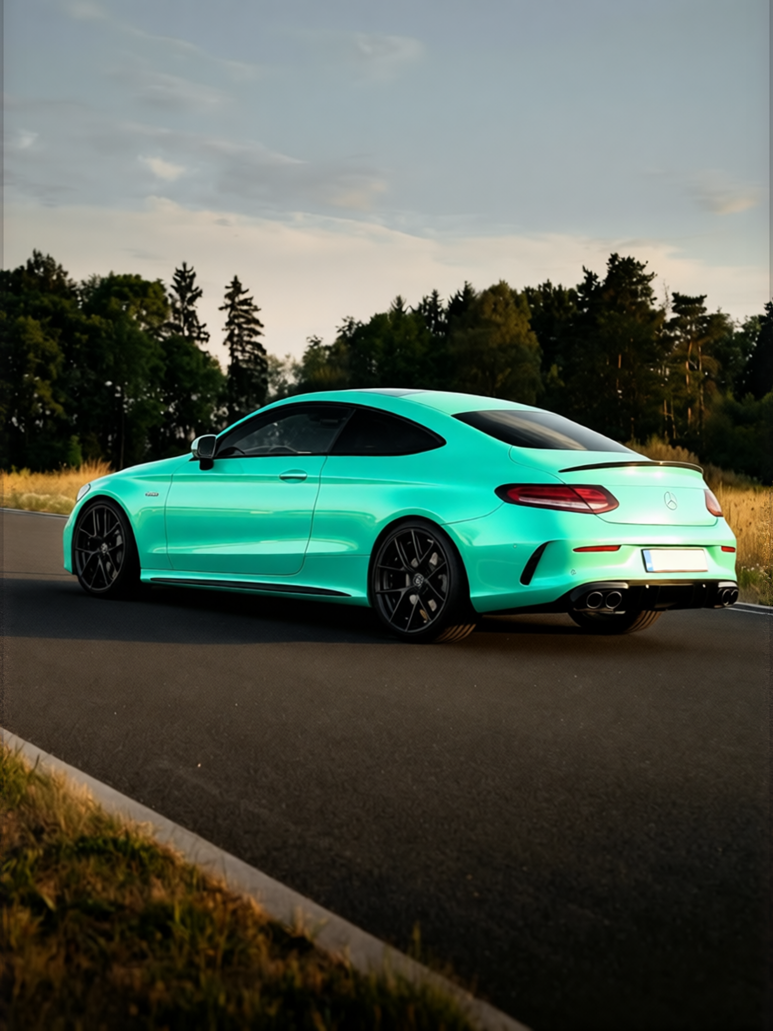 Your car rendered in Super Gloss LB Tiffany Blue gloss wrap