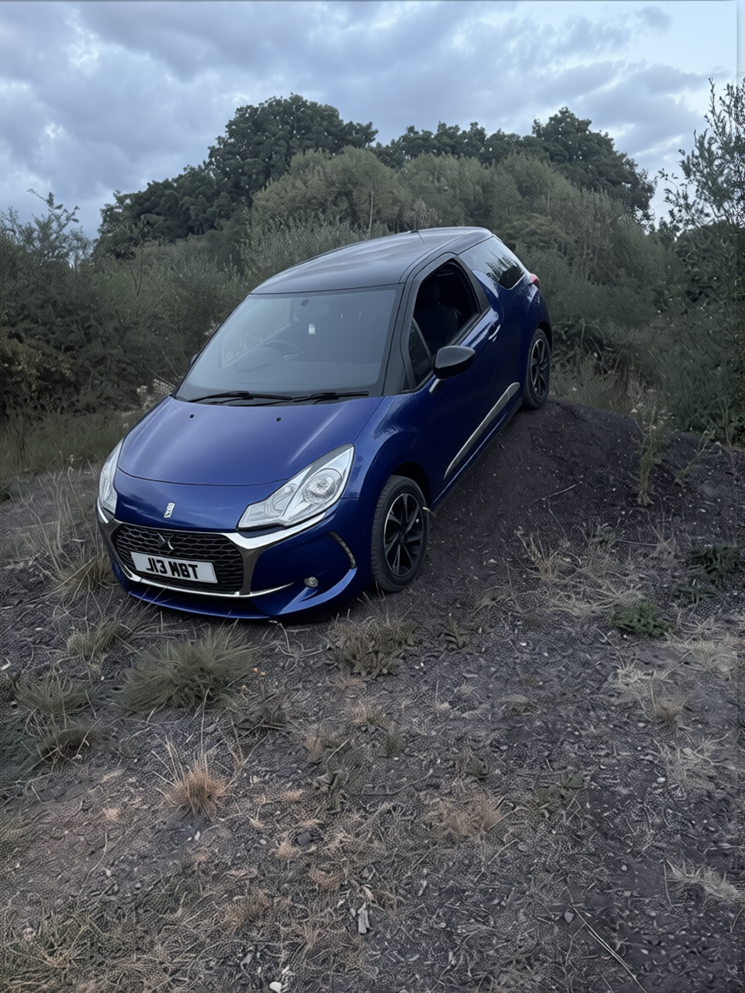 Preview Car 3 rendered in Deep Navy gloss paint