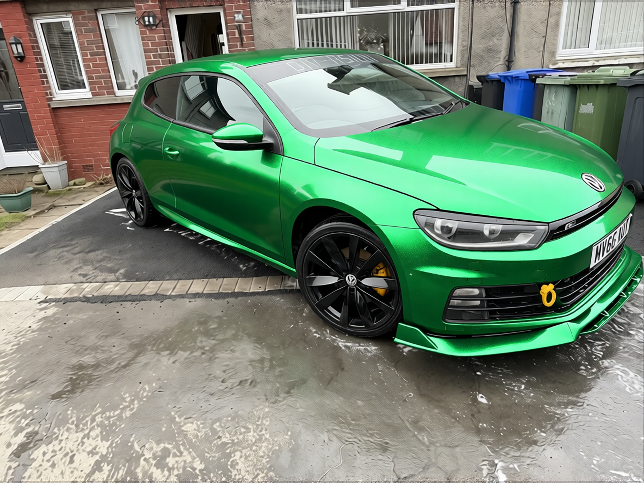 Preview Car 10 rendered in Gloss Metallic Radioactive Green gloss wrap
