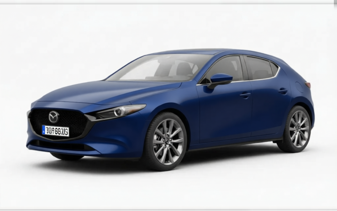 Preview Car 8 rendered in Deep Navy matte paint