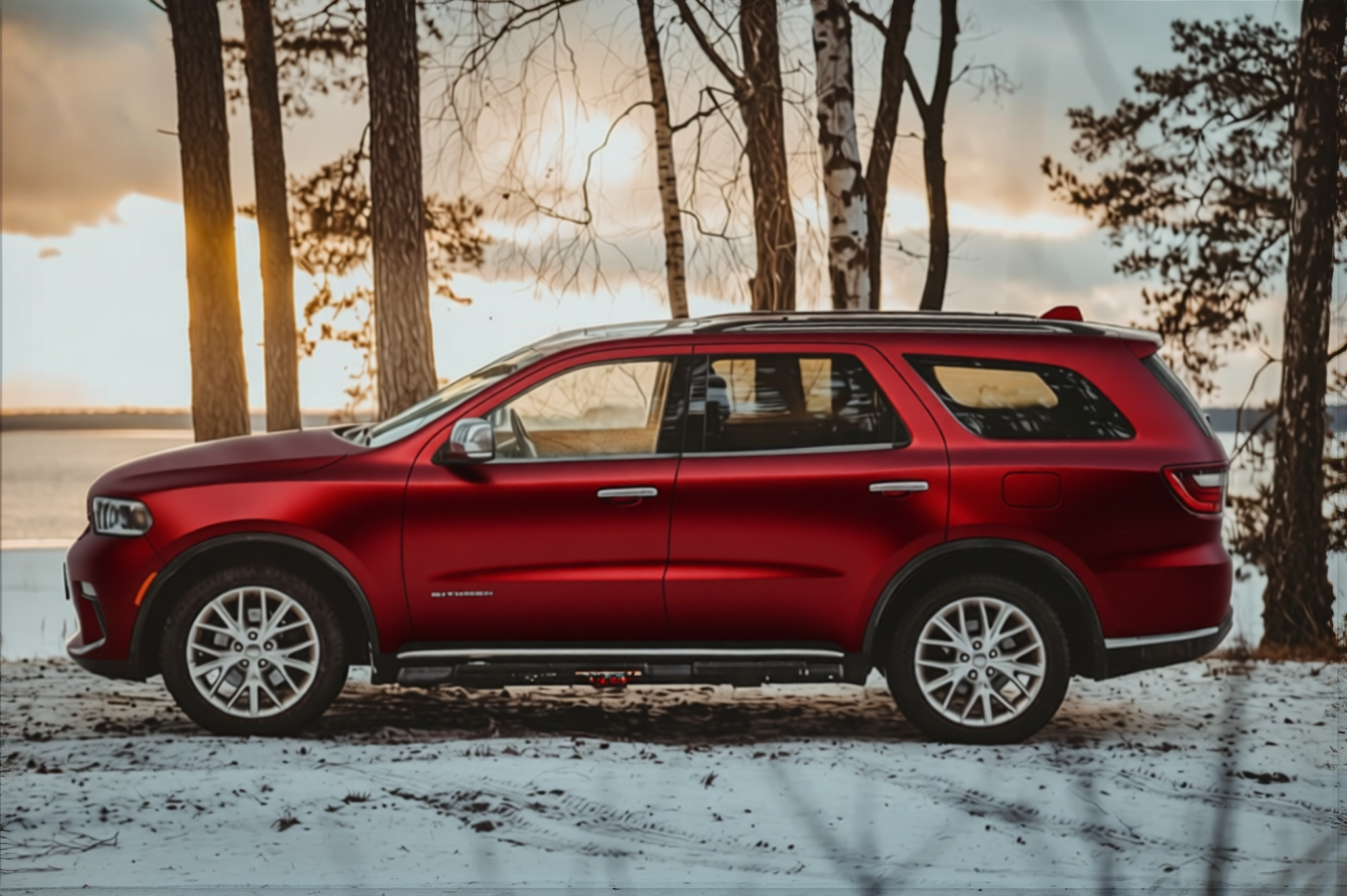 Voiture en Crimson Red satin wrap