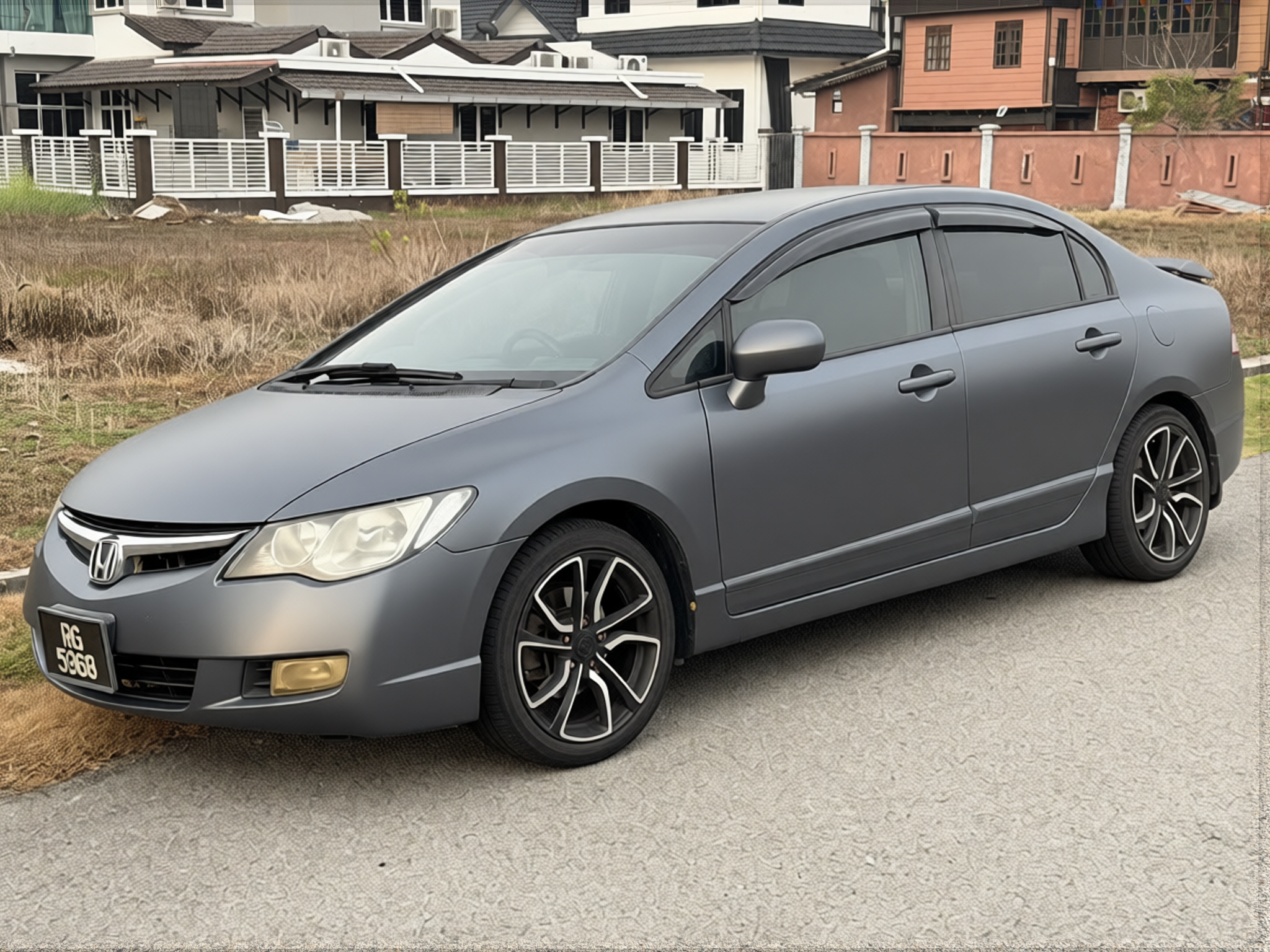 Voiture en Nardo Grey satin paint
