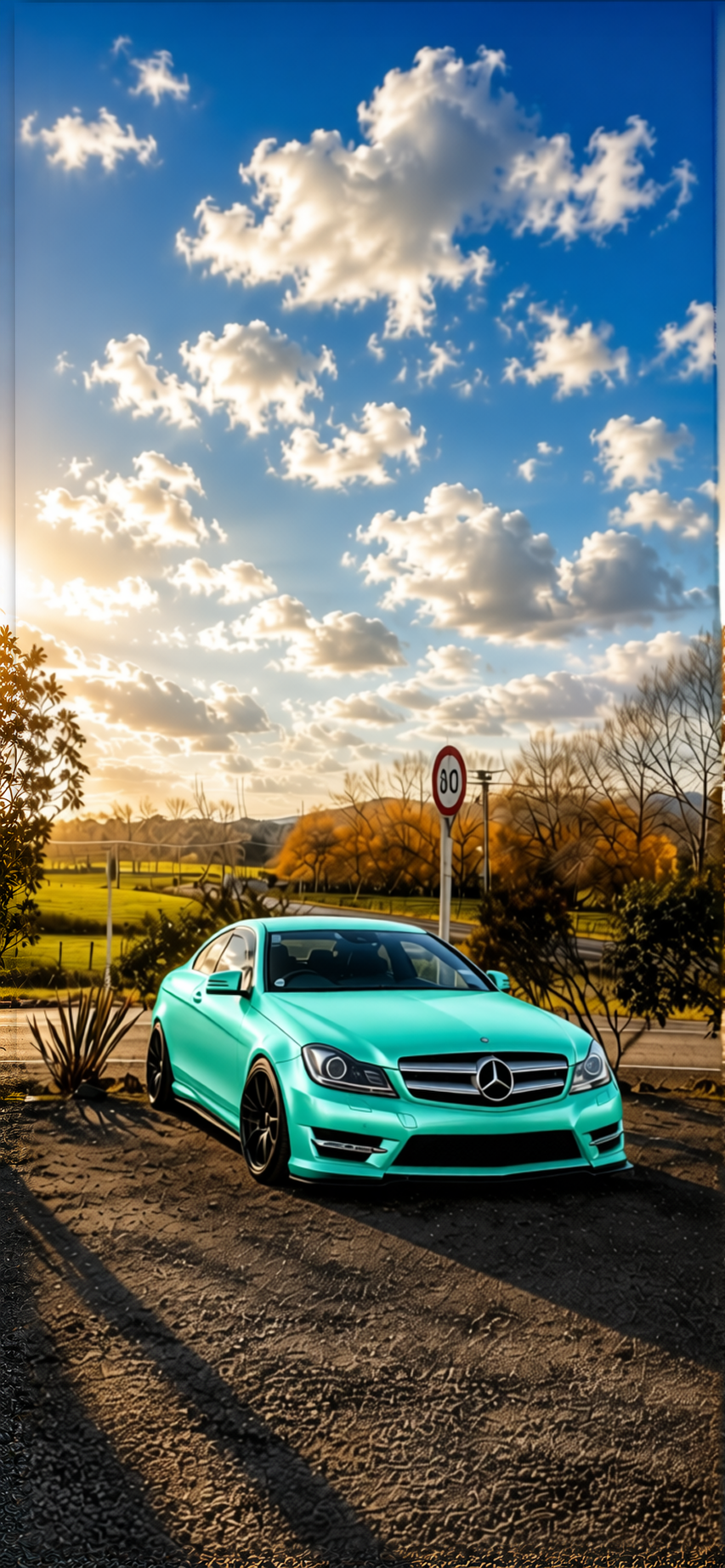 Preview Car 9 rendered in Super Gloss Pearl Neon Mint gloss wrap