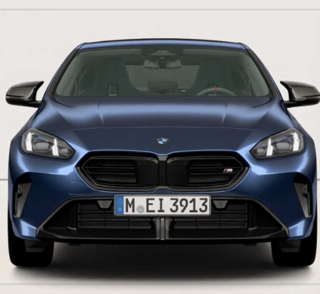 Car rendered in Frozen Satin Metallic Charcoal Blue gloss wrap