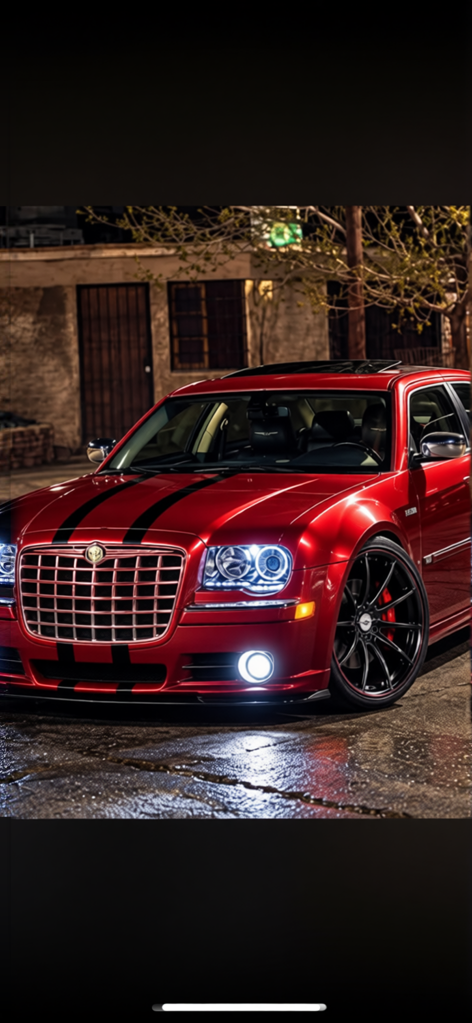 Car rendered in Ferrari Red gloss paint