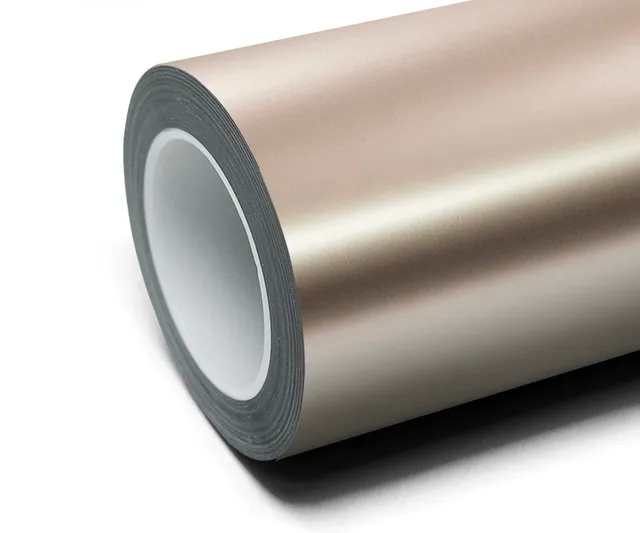 Texture du film covering Inozetek Frozen Satin Liquid Metallic Champagne · Specced
