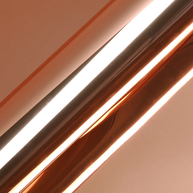 HEXIS Gloss Chrome Rose Gold vinyl wrap film texture · Specced