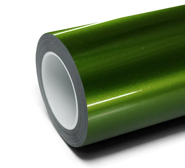 Texture du film covering Inozetek Super Gloss Metallic Mamba Green · Specced