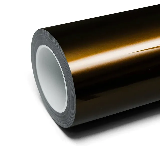 Texture du film covering Inozetek Super Gloss Metallic Midnight Gold · Specced